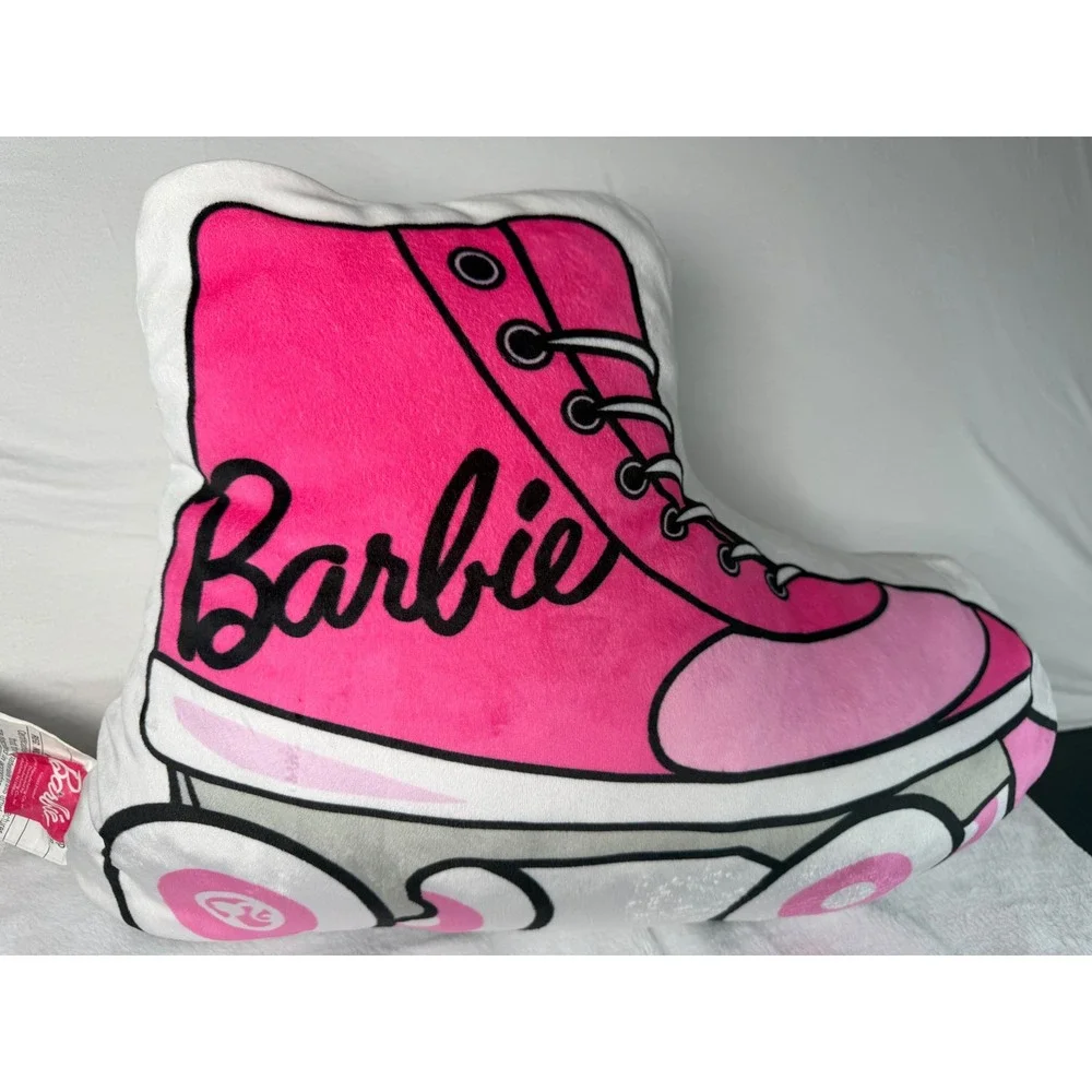 Barbie Roller Skate Plush Pillow Kids OS Pink Excellent Graphic Print